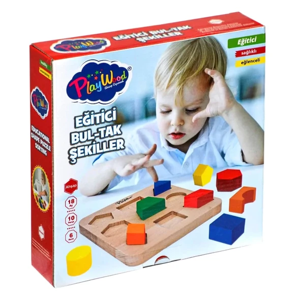 Nessiworld  Playwood Ahşap Eğitici Bultak Şekiller ürün görseli
