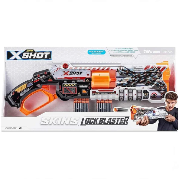 Nessiworld  X-Shot Skins Lock Blaster 16 Dartlı - 4