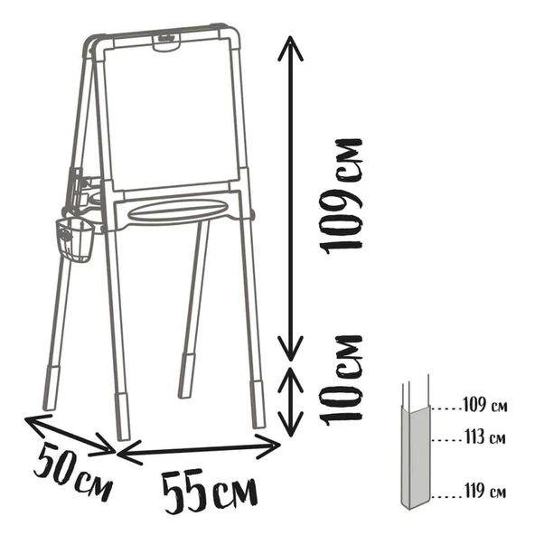 Nessiworld Smoby Çift Taraflı Manyetik Ahşap Yazı Tahtası 7600410401 - 4