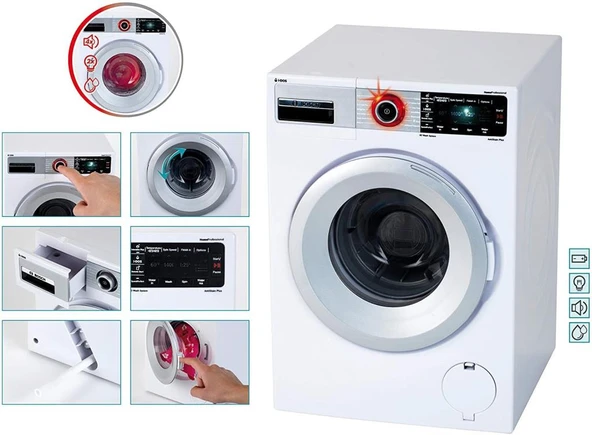 Nessiworld  Bosch Oyuncak Sesli Işıklı Çamaşır Makinesi - 4