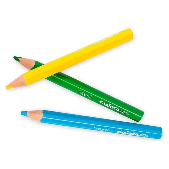 Nessiworld  Carioca Baby Jumbo Üçgen Kuru Boya Kalemi 10'lu - Resim 3