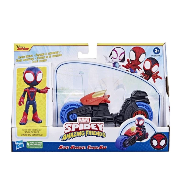 Nessiworld  F6777 Spidey ve İnanılmaz Arkadaşları - Motorsiklet ve Figür +3 yaş - 2