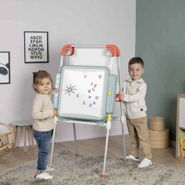 Nessiworld  Smoby Metal Ayaklı Çift Taraflı Manyetik Yazı Tahtası 7600410207 - Resim 2