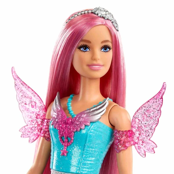 Nessiworld  Barbie Sihirli Dokunuş Peri Masalı Elbiseli Bebek HLC31 - Resim 4