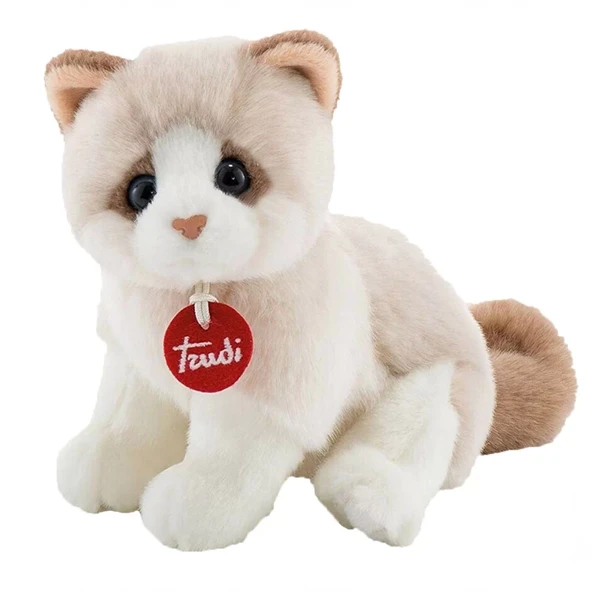 Nessiworld  Trudi Kitty Peluş Beyaz Bej Kedi 20 cm ürün görseli
