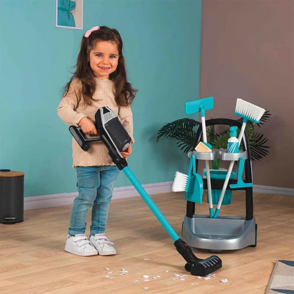 Nessiworld  Smoby Rowenta Arabalı Elektrikli Süpürge 7600330319 - Resim 4