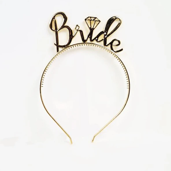 Nessiworld  BrideYazılıTaçveBrideToBeYazılıGözlükSetiAltınRenk ürün görseli