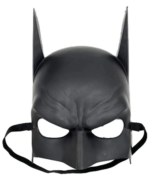 Nessiworld  Siyah Renk Çocuk Boy Arkadan Lastikli Batman Maskesi A Kalite  20x14 cm - 3