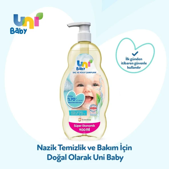 Nessiworld  Uni Baby Bebek Şampuanı 900ml - Resim 2