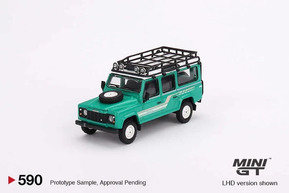 Nessiworld  Mini GT 1/64 Land Rover Defender 110 1985 County Station Wagon Trident Green ürün görseli