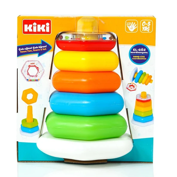 Nessiworld    Renkli Altıgen Halkalar Çıngıraklı AE-1510 ürün görseli