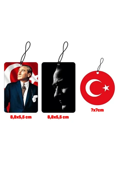 Techmaster Araç Asma Koku Atatürk Figür İmza Tasarım Set 2 - Resim 2