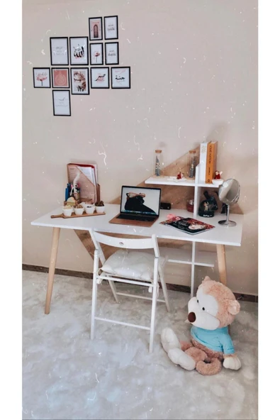 Lagomood Rüzgar Çalışma Masası Beyaz  Meşe ürün görseli