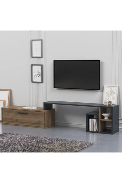 Lagomood KARAMEL TV Ünitesi Antrasit Ceviz - 3