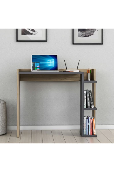 Lagomood RUBY Çalışma Masası Antrasit Ceviz - 4