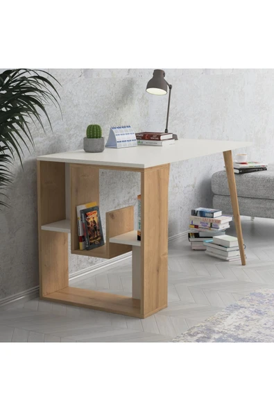 Lagomood Sally Çalışma Masası Beyaz Meşe ürün görseli
