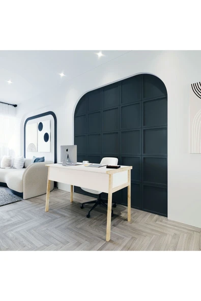 Lagomood Zenith Çalışma Masası 120cm Beyaz Meşe