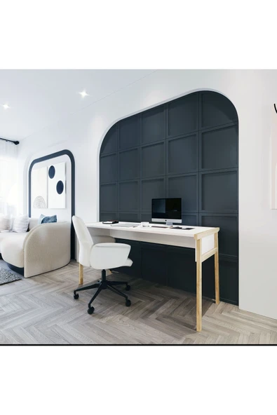 Lagomood Zenith Çalışma Masası 150cm Beyaz Meşe - 2