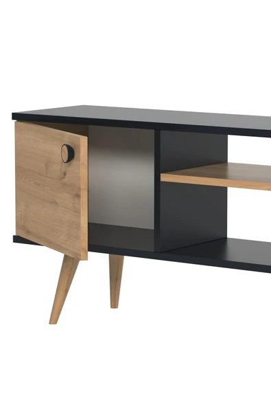 Lagomood EWO Tv Standı Antrasit Meşe - 6