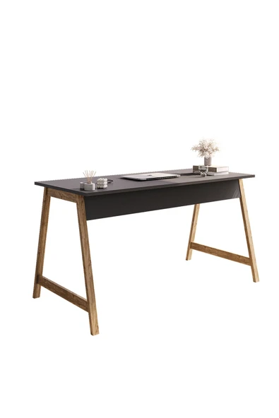 Lagomood Denge Çalışma Masası  120 cm Antrasit Ceviz - 3