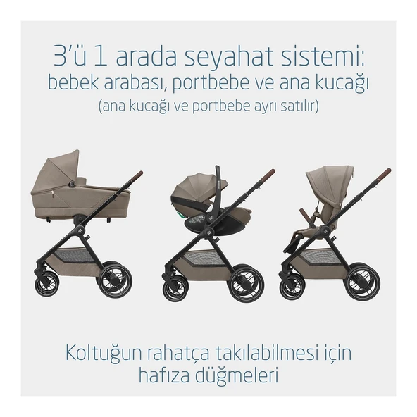 Oxford Çift Yönlü Seyahat Sistem Olabilen Bebek Arabası Twillic Truffle - Resim 5