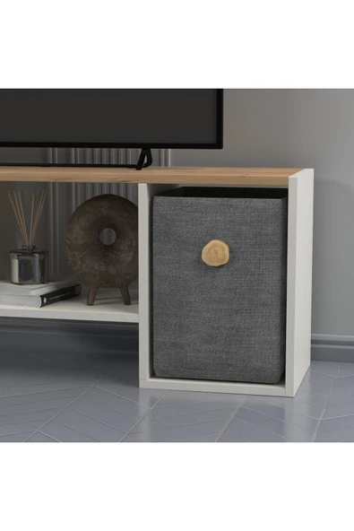 Lagomood GÜNE Plus TV Standı Beyaz Meşe - 4