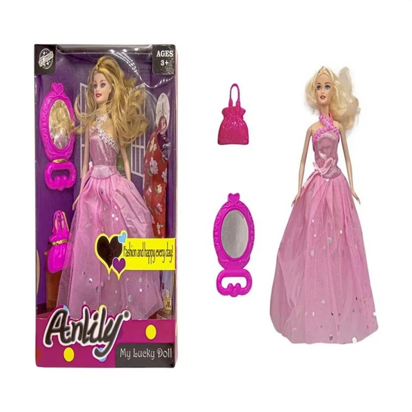 Nessiworld Oydaş Anlily Aynalı Çantalı Yedek Elbiseli Bebek 02280