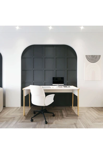 Lagomood Zenith Çalışma Masası 150cm Beyaz Meşe - 3
