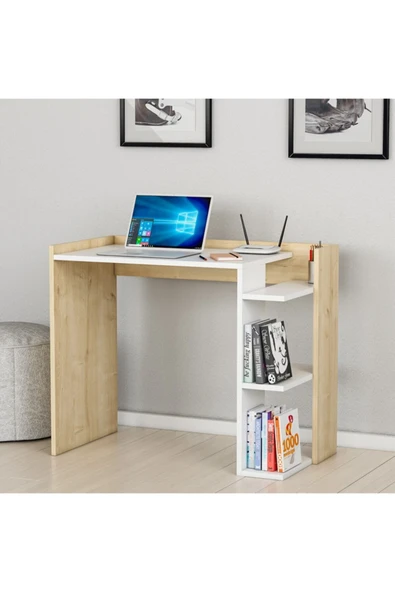 Lagomood Ruby Çalışma Masası Beyaz Meşe - 1