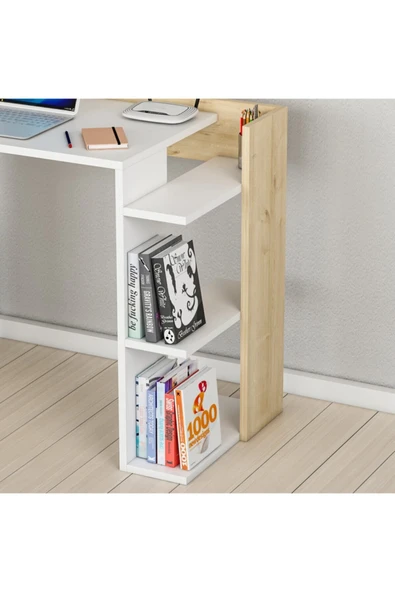 Lagomood Ruby Çalışma Masası Beyaz Meşe - 2