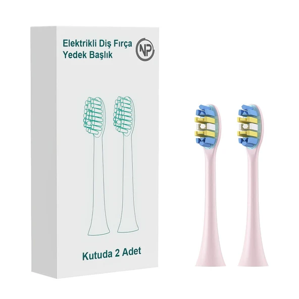 NPO Nicefeel X610-Z Dakikada 40000 Diş Fırçası Yedek Başlığı 2'li - Pembe - 2
