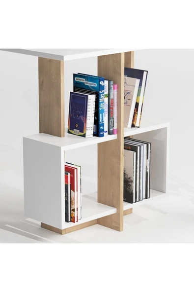 Lagomood Side Çalışma Masası Beyaz  Meşe - 4