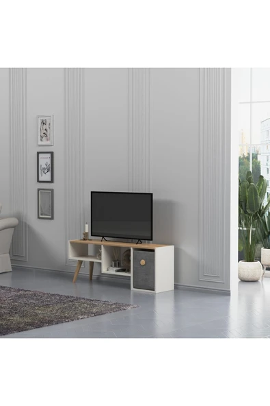 Lagomood GÜNE Plus TV Standı Beyaz Meşe - 2