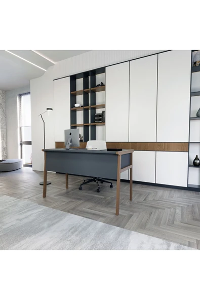 Lagomood Zenith Çalışma Masası 120cm Antrasit Ceviz ürün görseli