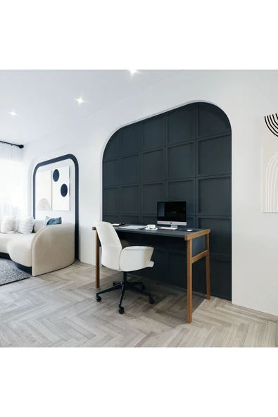 Lagomood Zenith Çalışma Masası Kitaplık Takım 120cm Antrasit Ceviz - 2