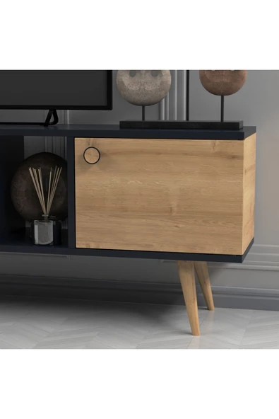 Lagomood EWO Tv Standı Antrasit Meşe - 5