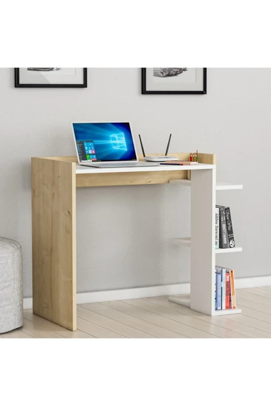Lagomood Ruby Çalışma Masası Beyaz Meşe - 3