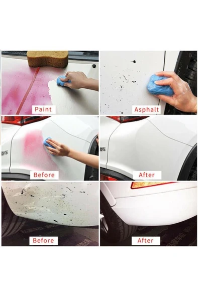 Araç Oto Detaylı Temizlik Fırçası Nano Kil Hamuru Seti 6 parça - 8