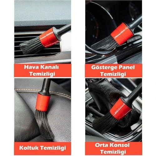 Araç Oto Detaylı Temizlik Fırçası Nano Kil Hamuru Seti 6 parça - 2