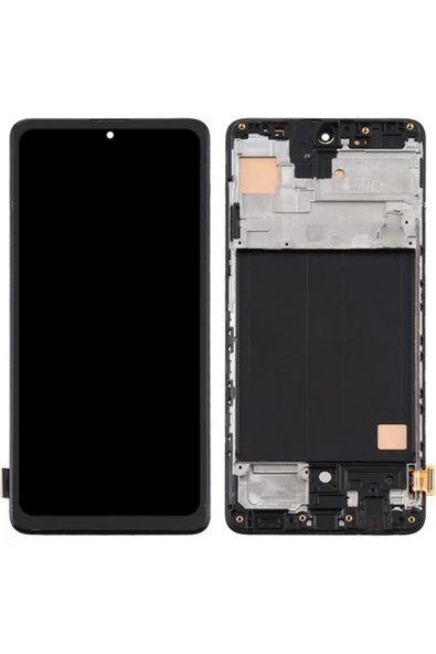 Samsung Galaxy A51 A515 Uyumlu Lcd Ekran Dokunmatik Siyah Hk Oled Çıtalı