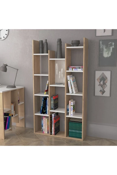 Lagomood Vito Kitaplık Beyaz Meşe - 2