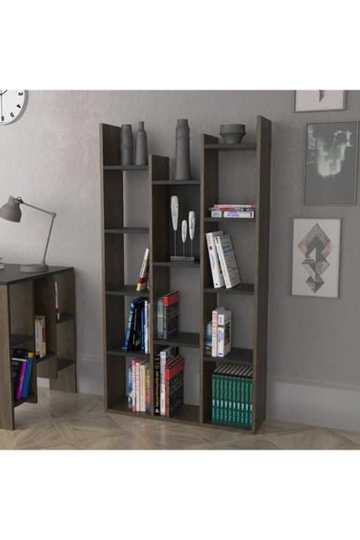 Lagomood Vito Kitaplık Antrasit Ceviz - 2