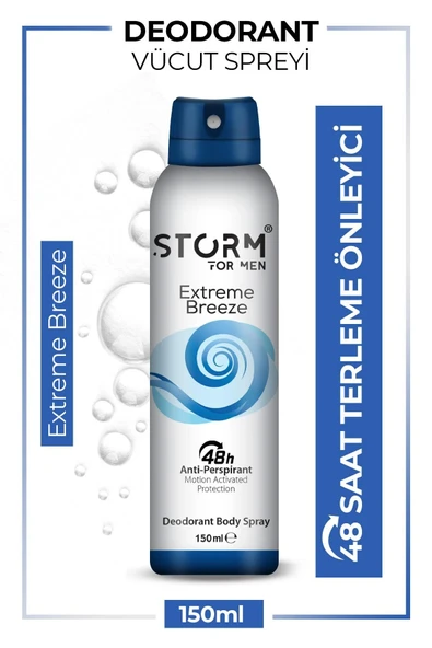 Storm Erkek Deodorant Sprey Terleme Karşıtı Extreme Breeze 150 ml