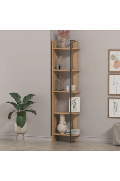 Lagomood Simge Köşe Kitaplık Meşe - 3