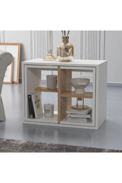 Lagomood BİZAYNİ Zigon Sehpa Beyaz Meşe - 2