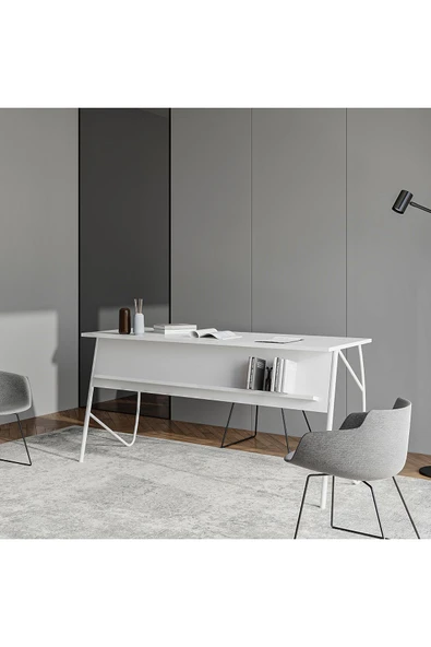 Lagomood Ella Ofis Masası 150cm Beyaz