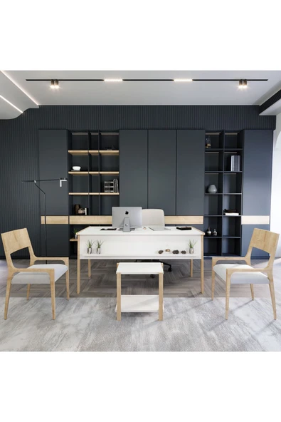 Lagomood Zenith Sehpa Beyaz Meşe - Resim 3