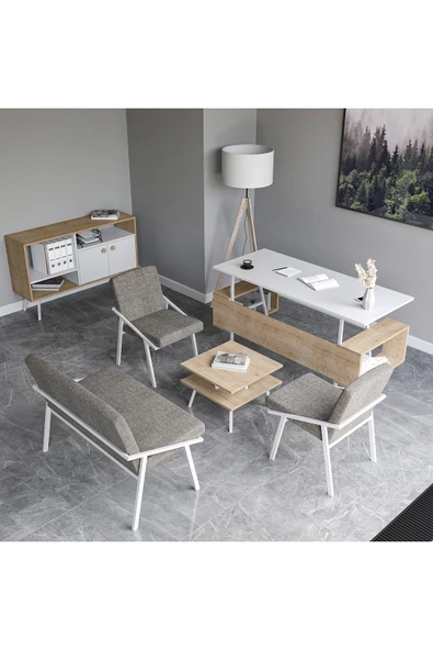 Lagomood İrony Ofis Koltuk Takımı Beyaz - 2