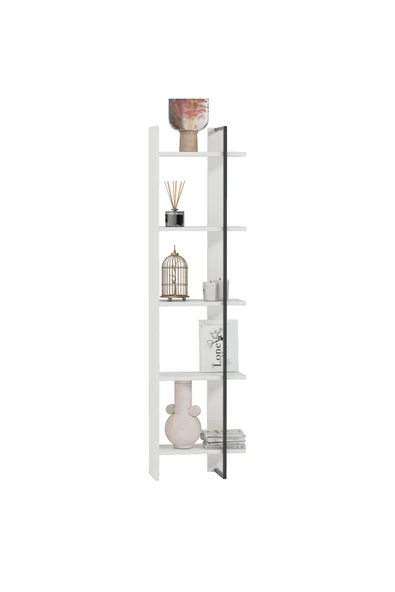 Lagomood Simge Köşe Kitaplık Beyaz - 3