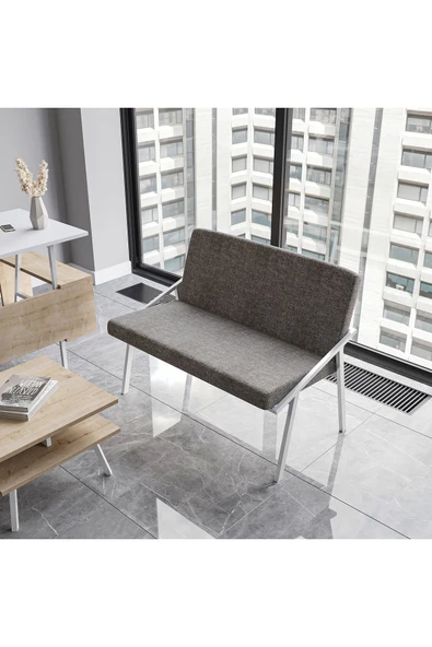 Lagomood İrony Ofis İkili Koltuk Beyaz